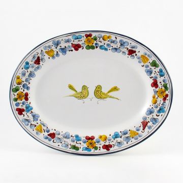 Arabesco Semplice Italian oval platter handmade by Fima in Deruta