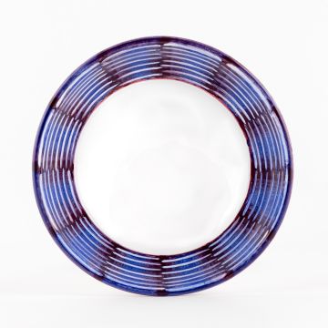 Celebration Italian cereal bowl handmade by Fima in Deruta