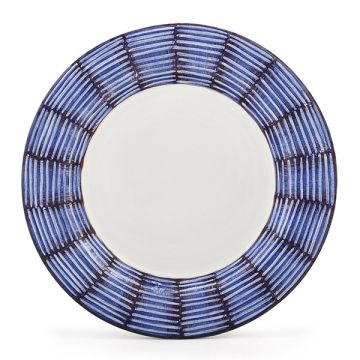 Celebration Italian round platter handmade by Fima in Deruta