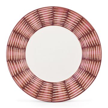 Celebration Italian dinner plate handmade by Fima in Deruta