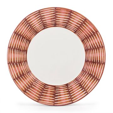Celebration Italian round platter handmade by Fima in Deruta