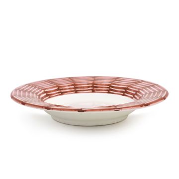 Celebration Italian pasta & soup plate handmade by Fima in Deruta