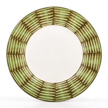 Celebration Italian salad & dessert plate handmade by Fima in Deruta