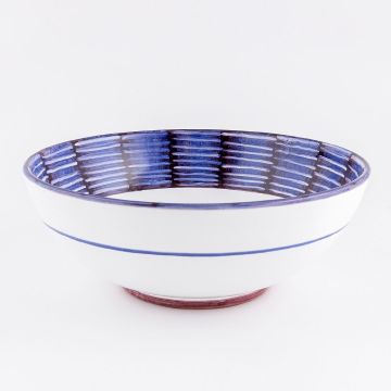 Celebration Italian serving bowl handmade by Fima in Deruta