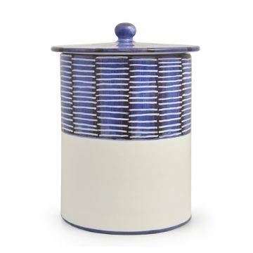 Celebration Italian canister handmade by Fima in Deruta