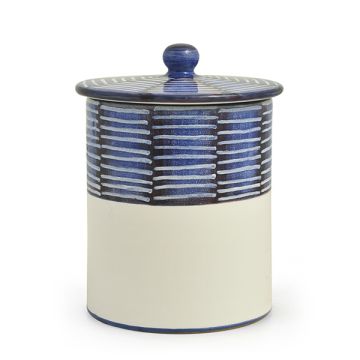 Celebration Italian canister handmade by Fima in Deruta