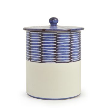 Celebration Italian canister handmade by Fima in Deruta