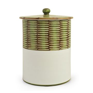 Celebration Italian canister handmade by Fima in Deruta