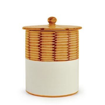 Celebration Italian canister handmade by Fima in Deruta
