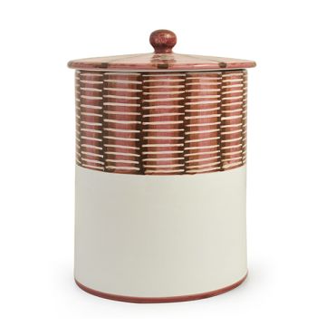 Celebration Italian canister handmade by Fima in Deruta
