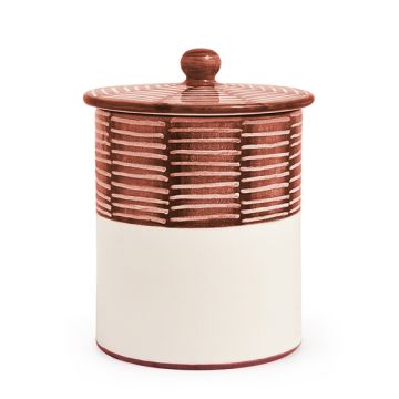Celebration Italian canister handmade by Fima in Deruta