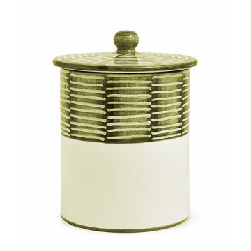 Celebration Italian canister handmade by Fima in Deruta