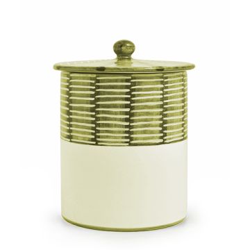 Celebration Italian canister handmade by Fima in Deruta