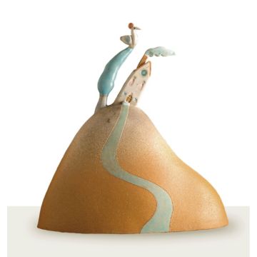 A Windy Hill, a ceramic piece created by Maestro Riccardo Biavati in Ferrara, Italy 