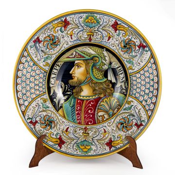 Italian wall plate Raffaellesco handmade by Alvaro Binaglia in Deruta Italy - main image