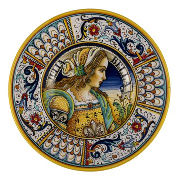Italian wall plate Ricco Deruta handmade by Alvaro Binaglia in Deruta Italy - main image