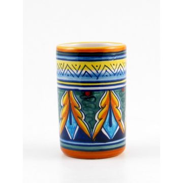 Italian pen holder or toothbrush holder handmade by Eugenio Ricciarelli - Deruta, Rapallo, Amalfi