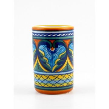 Italian pen holder or toothbrush holder handmade by Eugenio Ricciarelli - Deruta, Rapallo, Amalfi