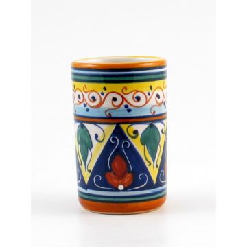 Italian pen holder or toothbrush holder handmade by Eugenio Ricciarelli - Deruta, Rapallo, Amalfi