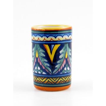 Italian pen holder or toothbrush holder handmade by Eugenio Ricciarelli - Deruta, Rapallo, Amalfi