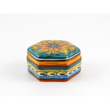 Italian favor keepsake box handmade by Eugenio Ricciarelli - Deruta, Rapallo, Amalfi