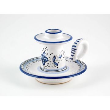 Italian favor small candle holder handmade by Fima in Deruta