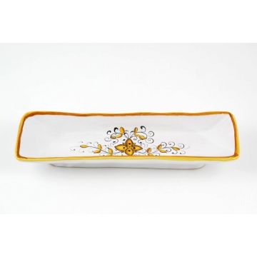 Italian favor small rectangular tray handmade by Fima in Deruta