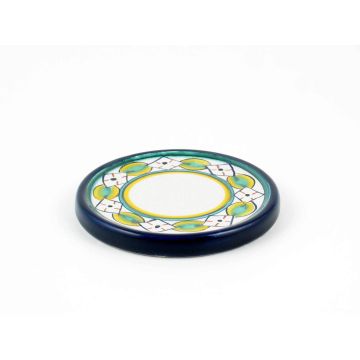 Italian wine bottle coaster handmade by Fima in Deruta