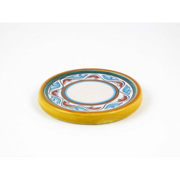 Italian wine bottle coaster handmade by Fima in Deruta