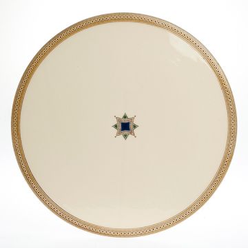 Italian cake & cheese platter from the Occhio di Gatto collection, handmade by Francesco Fasano in Grottaglie, Italy