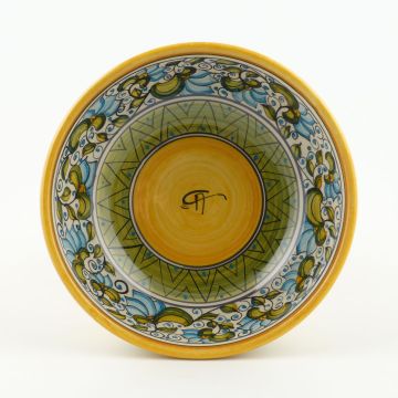 Cecilia Azzurro Italian cereal bowl handmade by Ceramiche Andrilia in Deruta - main picture - main image