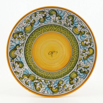 Cecilia Azzurro Italian salad & dessert plate handmade by Ceramiche Andrilia in Deruta