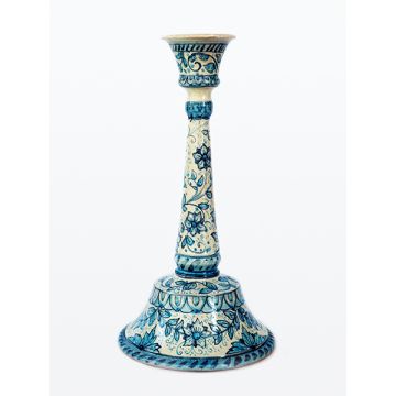 Italian candle holder Azul hand-painted by Ghenos in Messina