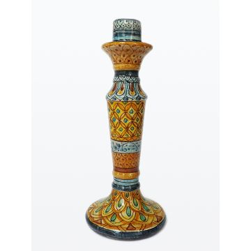 Italian ceramic candle holder Synkeran from the Synkeran Collection handmade by Ghenos in Sicily