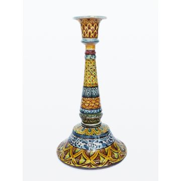 Italian ceramic candle holder Synkeran from the Synkeran Collection handmade by Ghenos in Sicily