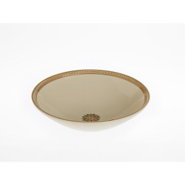 Italian cereal bowl from the Rubino collection, handmade by Francesco Fasano in Grottaglie, Italy