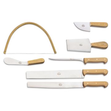  Italiani set of 7 cheese knives handcrafted by Coltellerie Berti in Scarperia, Italy