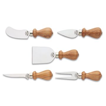  Piccoli Italiani set of 5 cheese knives handcrafted by Coltellerie Berti in Scarperia, Italy