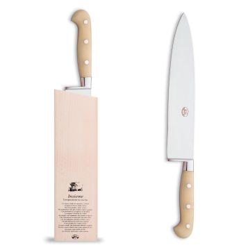Forgiato Insieme White chef knife handcrafted by Coltellerie Berti in Scarperia, Italy