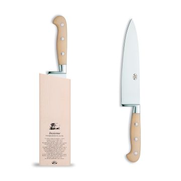 Forgiato Insieme White chef knife handcrafted by Coltellerie Berti in Scarperia, Italy