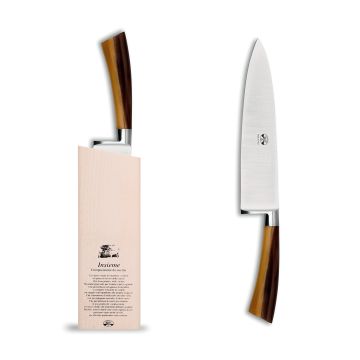 Forgiato Insieme Cornotech chef knife handcrafted by Coltellerie Berti in Scarperia, Italy