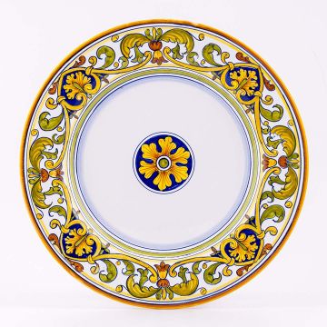 Deruta dinner plate from the Cinquecento collection, handmade by Antica Deruta - Italy
