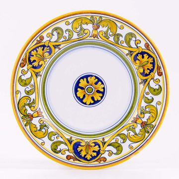 Deruta salad & dessert plate from the Cinquecento collection, handmade by Antica Deruta - Italy
