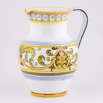Deruta pitcher from the Cinquecento collection, handmade by Antica Deruta - Italy