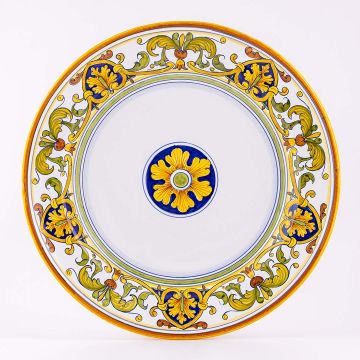 Deruta round platter from the Cinquecento collection, handmade by Antica Deruta - Italy