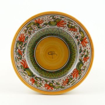 Cecilia Rosso Italian cereal bowl handmade by Ceramiche Andrilia in Deruta - main image