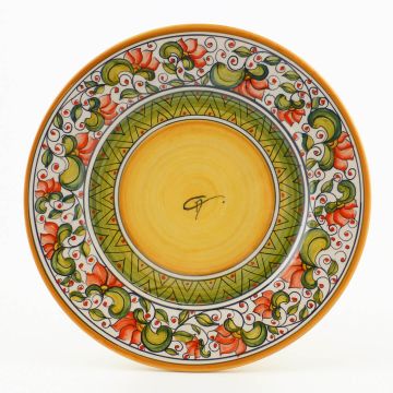 Cecilia Rosso Italian salad & dessert plate handmade by Ceramiche Andrilia in Deruta