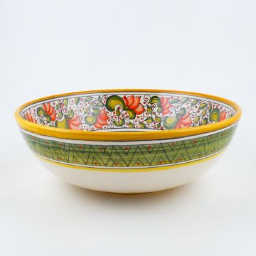 Cecilia Rosso Italian serving bowl handmade by Ceramiche Andrilia in Deruta - main image