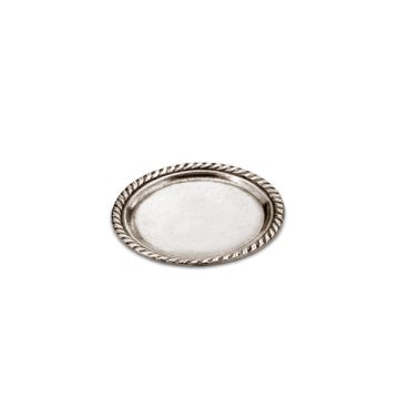 Handcrafted Italian pewter set of 2 coasters San Marco by Cosi Tabellini in Brescia