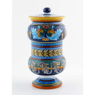 Italian apothecary jar handmade by Eugenio Ricciarelli - Deruta, Rapallo, Amalfi